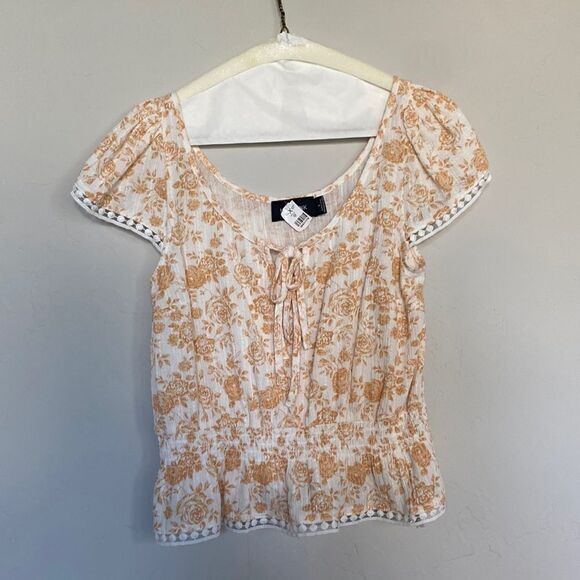 Mink Pink Orange Floral Top - Picture 1 of 4
